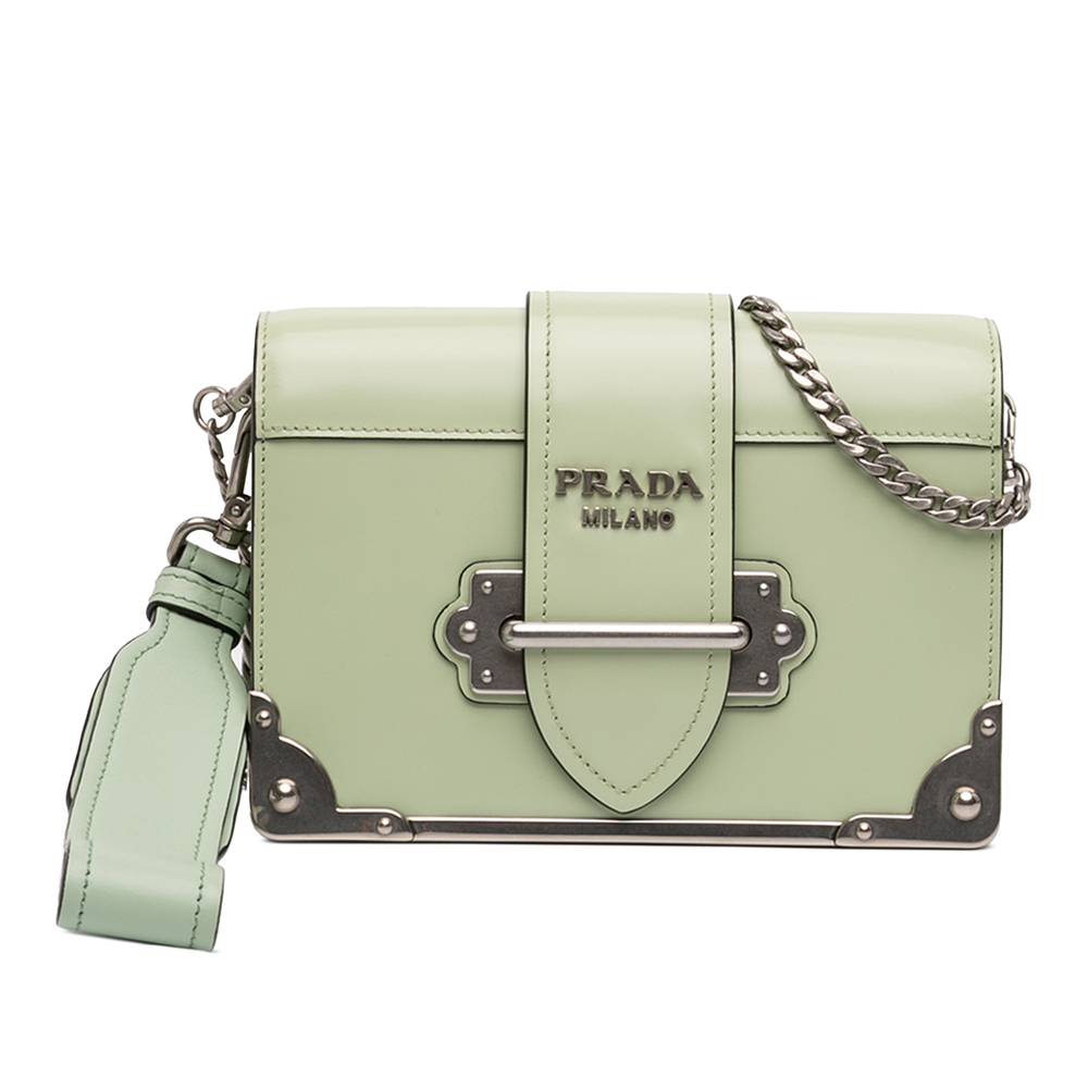 Pre-Loved Prada Spazzolato Soft Calfskin Cahier Crossbody